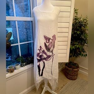 Beautiful purple orchid linen dress